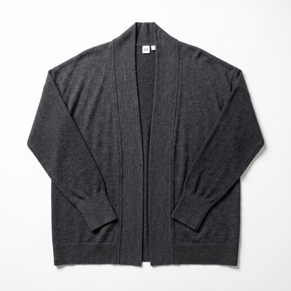 GAP XXL Womens Gray Open Front Cardigan Sweater Wool Alpaca Blend Cozy Casual